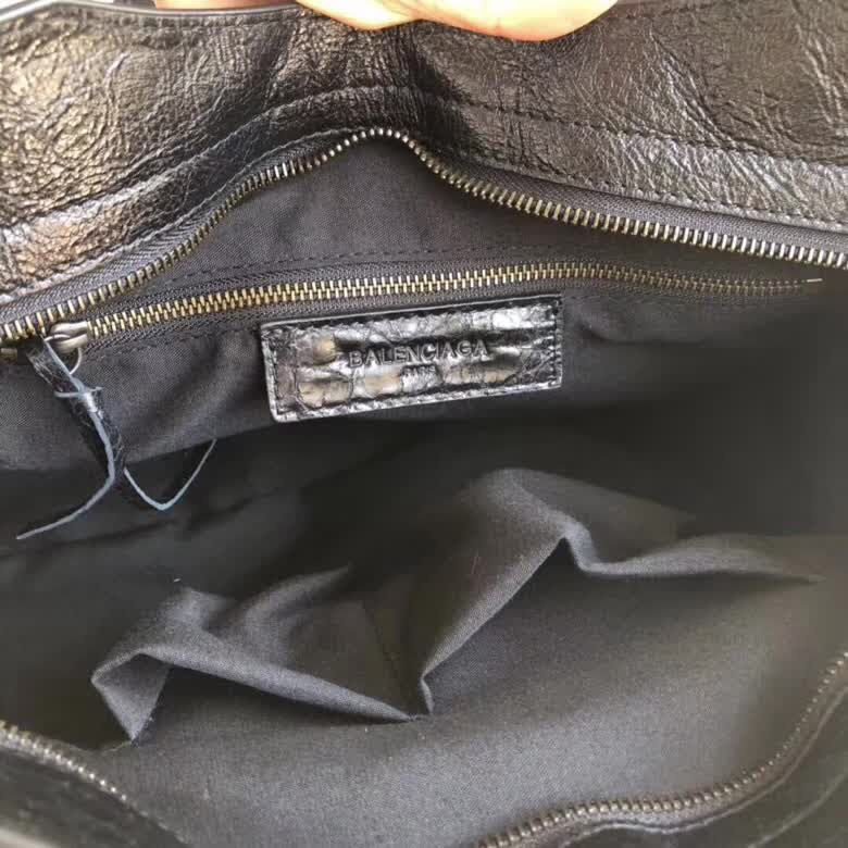BALENCIAG巴黎世家 Graffiti Classic City30cm機車包 手繪彩色塗鴉  爆裂紋羊皮 手提肩背斜挎包  BL1805